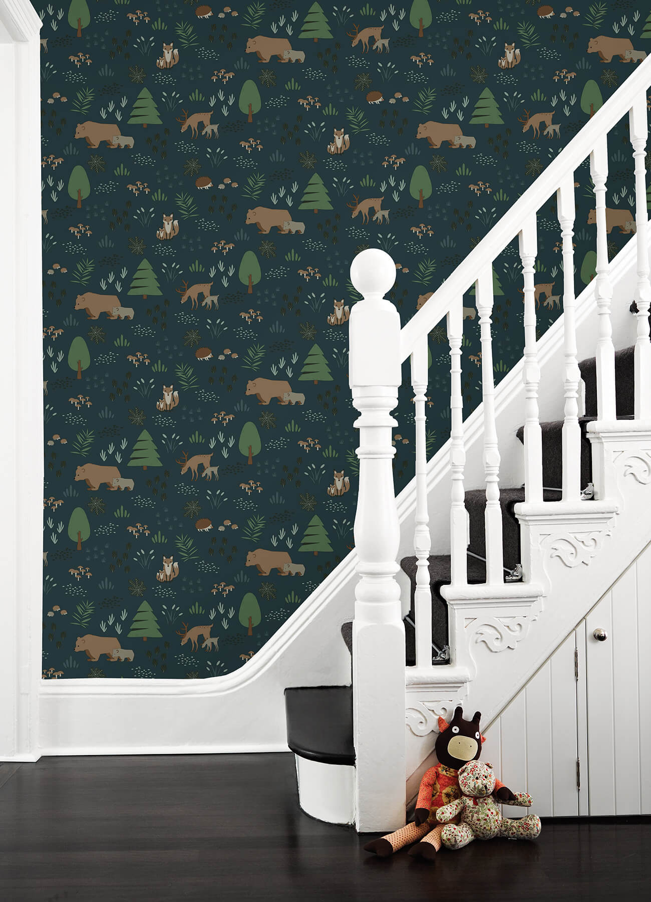 Chesapeake Fable Finola Bears Wallpaper - Dark Blue