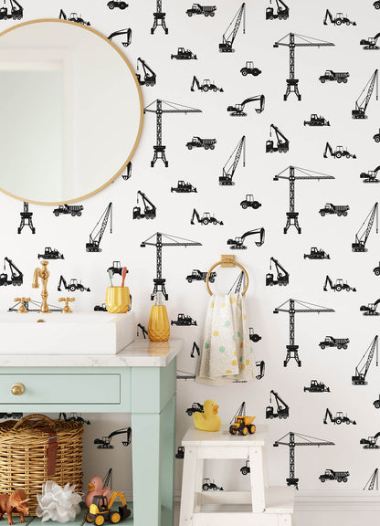 Chesapeake Fable Eowyn Cranes Wallpaper - Black