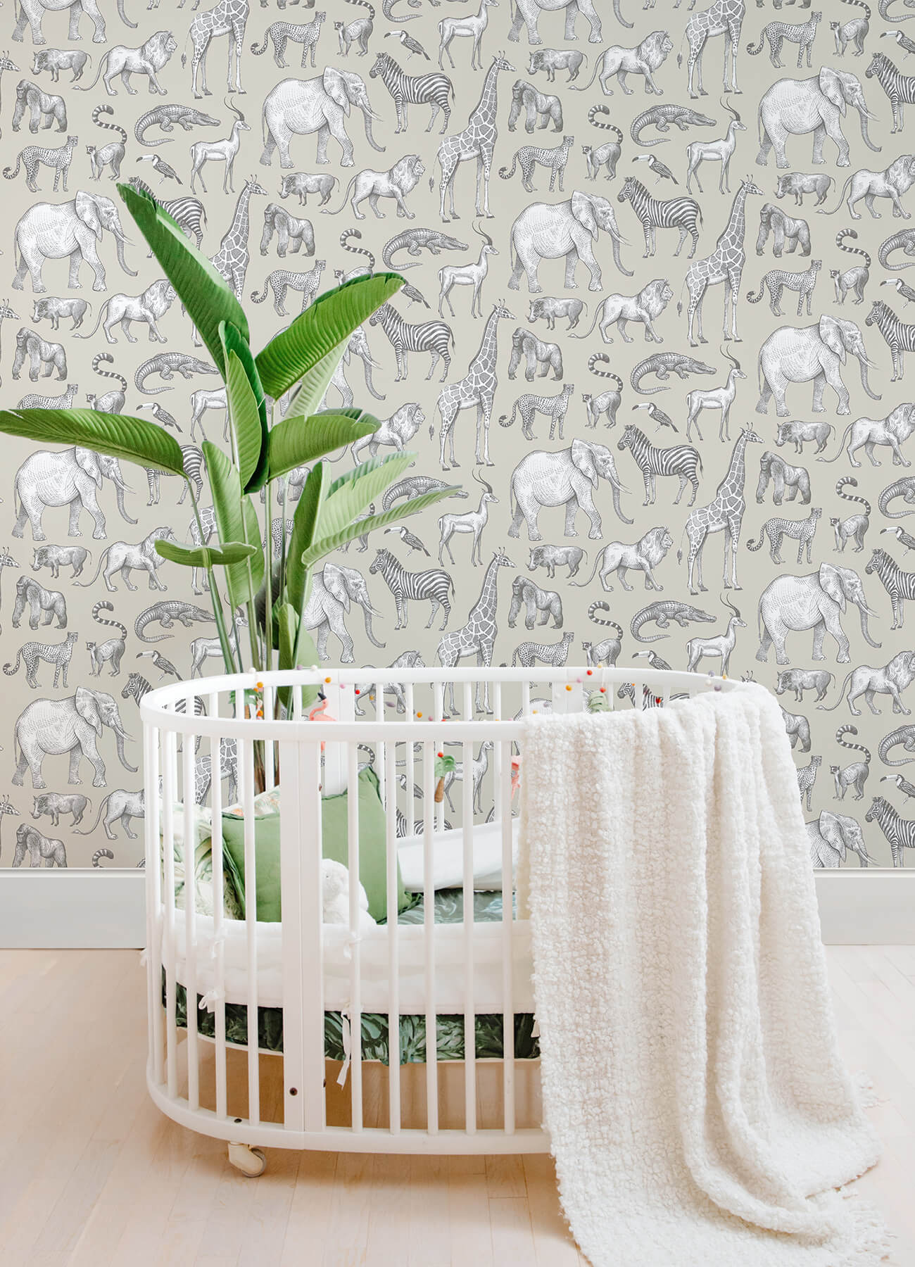 Chesapeake Fable Kenji Safari Wallpaper - Taupe