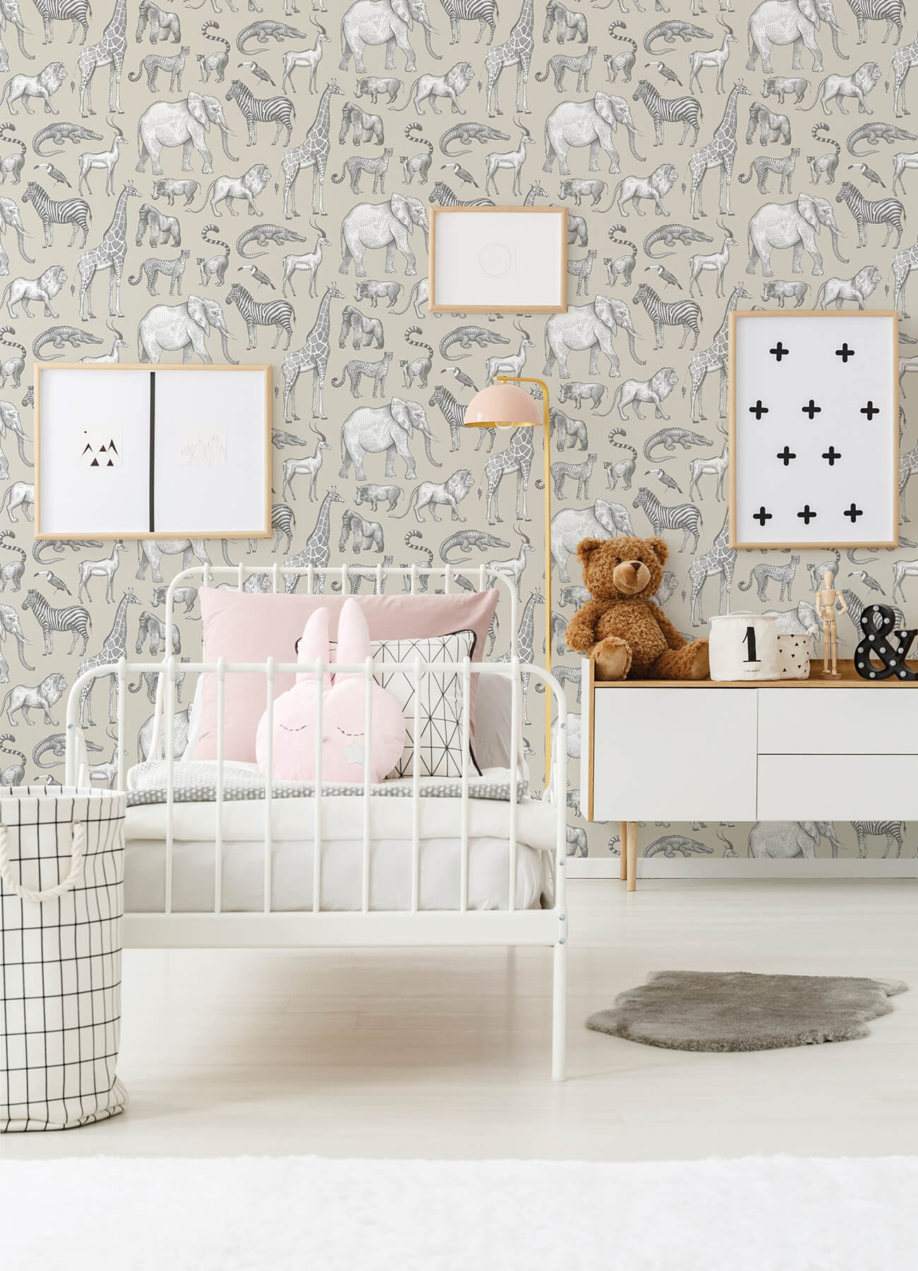 Chesapeake Fable Kenji Safari Wallpaper - Taupe