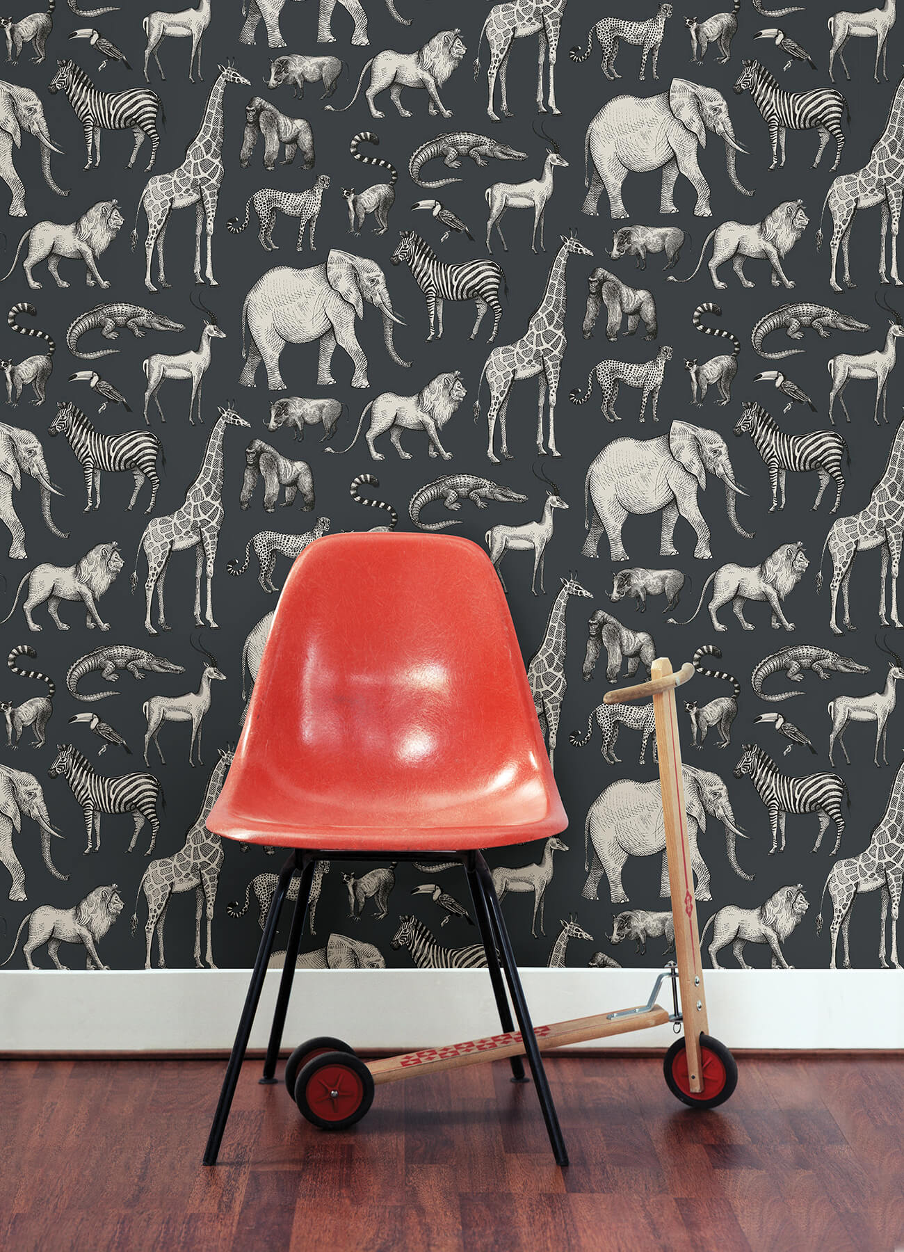 Chesapeake Fable Kenji Safari Wallpaper - Navy