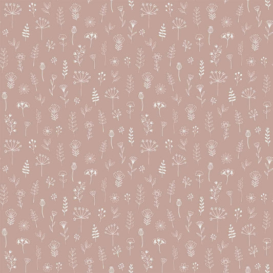 Chesapeake Fable Tatula Floral Wallpaper - Rose