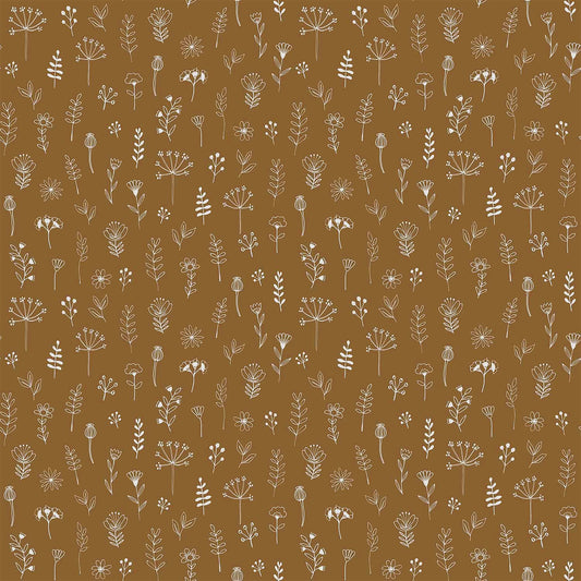 Chesapeake Fable Tatula Floral Wallpaper - Chestnut