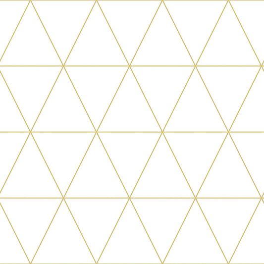 Chesapeake Fable Leda Geometric Wallpaper - Metallic Gold