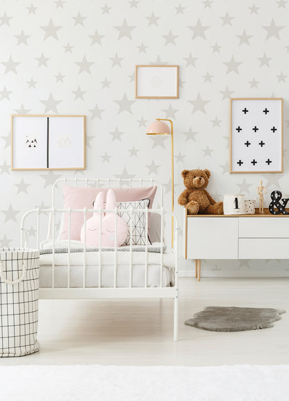 Chesapeake Fable Amira Stars Wallpaper - Cream