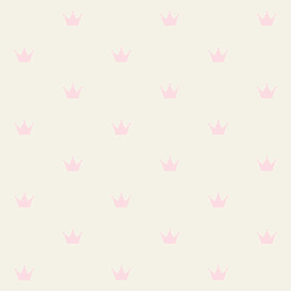 Chesapeake Fable Bea Crowns Wallpaper - Light Pink