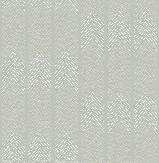 A-Street Prints Hannah Nyle Chevron Wallpaper - Light Grey