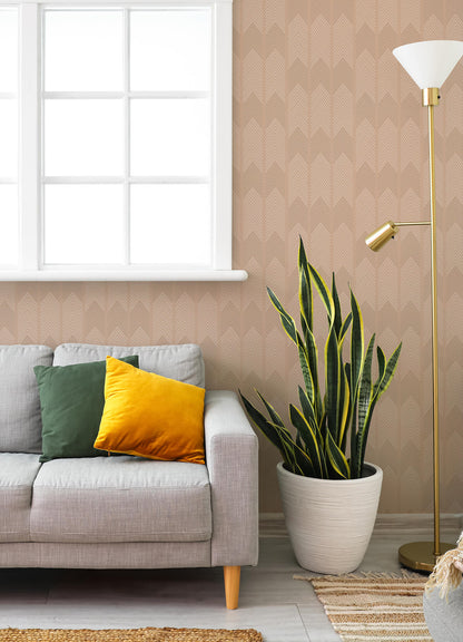 A-Street Prints Hannah Nyle Chevron Wallpaper - Blush