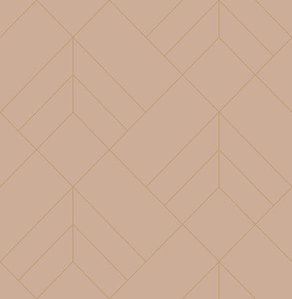 Hannah Sander Geometric Wallpaper - Light Pink