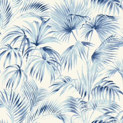 Chesapeake Blue Heron Manaus Palm Frond Wallpaper - Blue