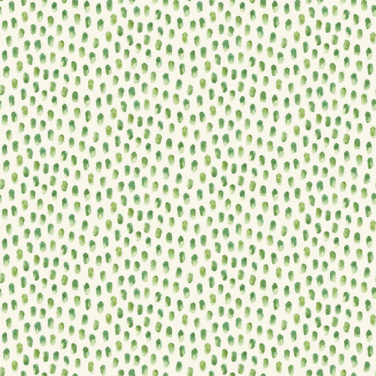 Chesapeake Blue Heron Sand Drips Painted Dots Wallpaper - Green