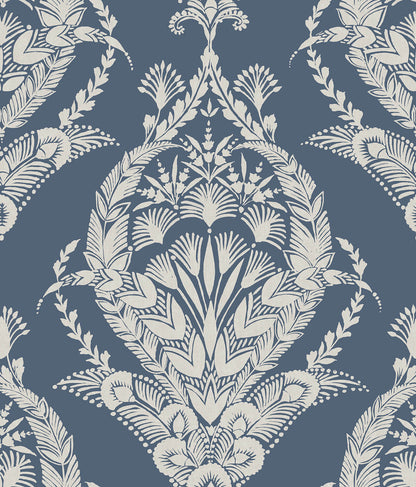 A-Street Prints Middleton Arlie Wallpaper - Indigo