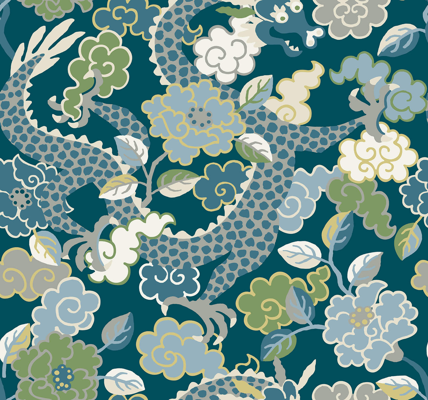 A-Street Prints Middleton Yanci Wallpaper - Teal