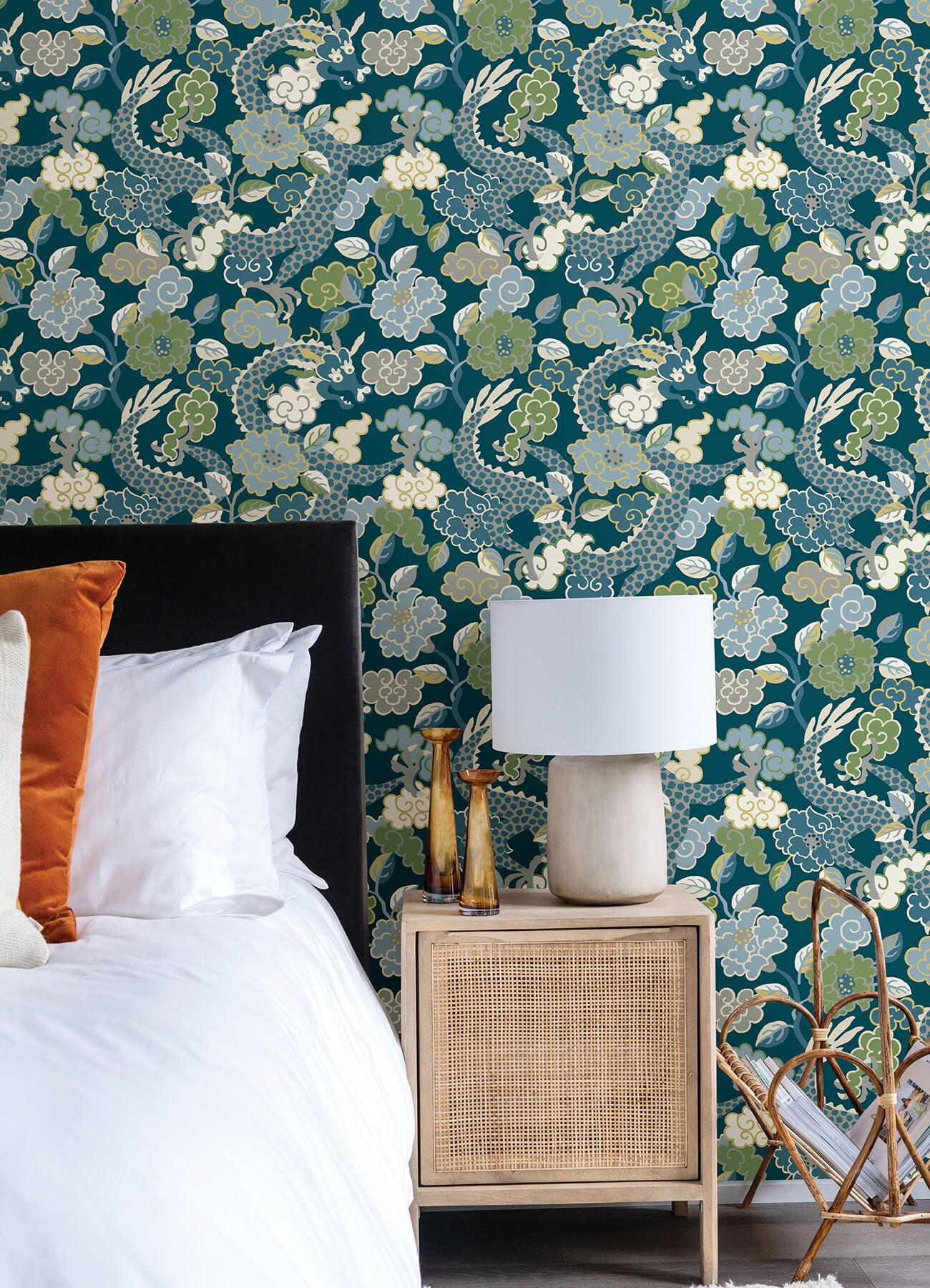 A-Street Prints Middleton Yanci Wallpaper - Teal