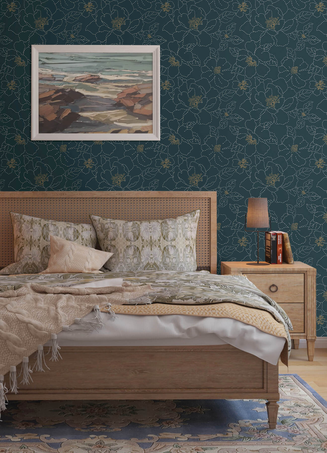 4122-27009 A-Street Prints Terrace Gardena Wallpaper - Indigo – US