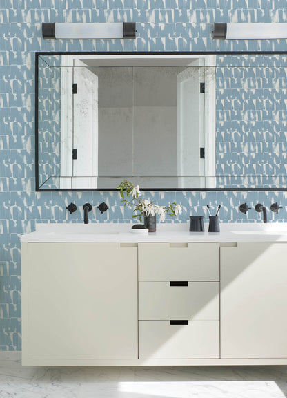 A-Street Prints Terrace Bancroft Wallpaper - Blue