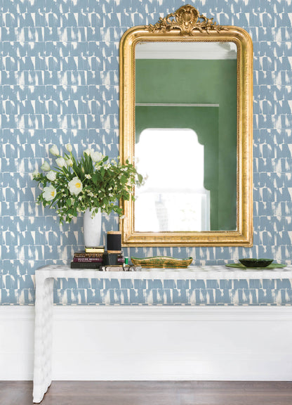 A-Street Prints Terrace Bancroft Wallpaper - Blue