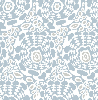 A-Street Prints Terrace Divine Wallpaper - Light Blue