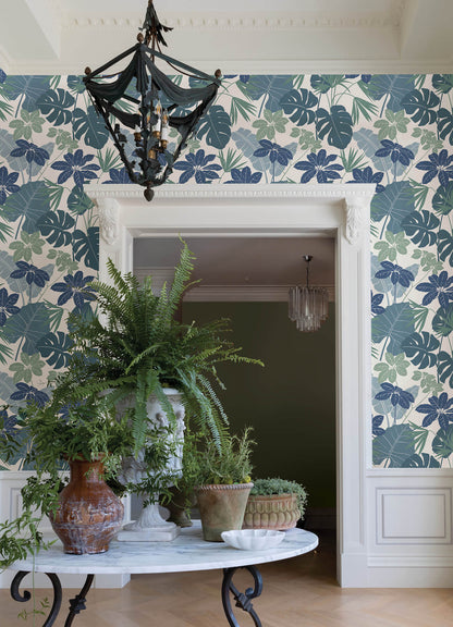 A-Street Prints Terrace Medellin Wallpaper - Blue