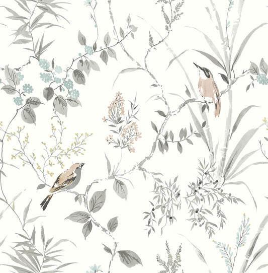 Chesapeake Wildflower Imperial Garden Wallpaper - Neutral