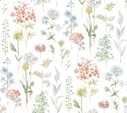 Chesapeake Wildflower Bergamot Wallpaper - Multicolor