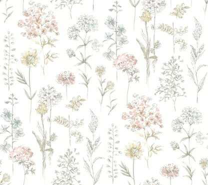 Chesapeake Wildflower Bergamot Wallpaper - Pastel