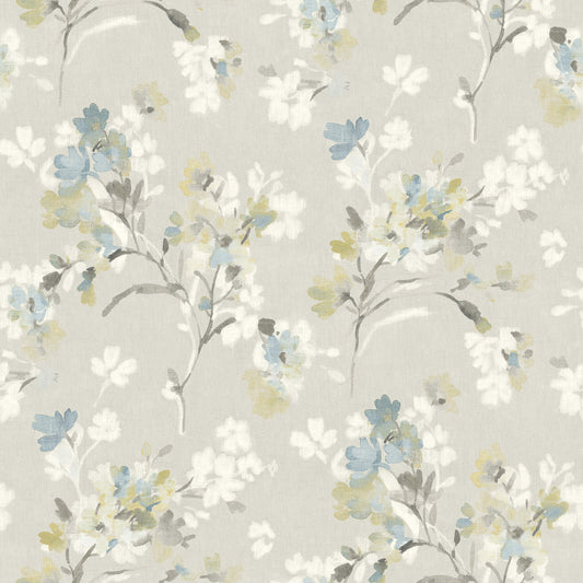 Chesapeake Wildflower Azalea Wallpaper - Light Grey