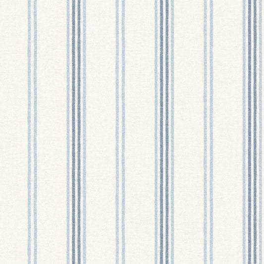 Chesapeake Wildflower Lovage Stripe Wallpaper - Blue