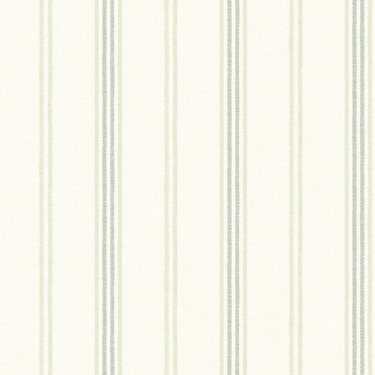 Chesapeake Wildflower Lovage Stripe Wallpaper - Green