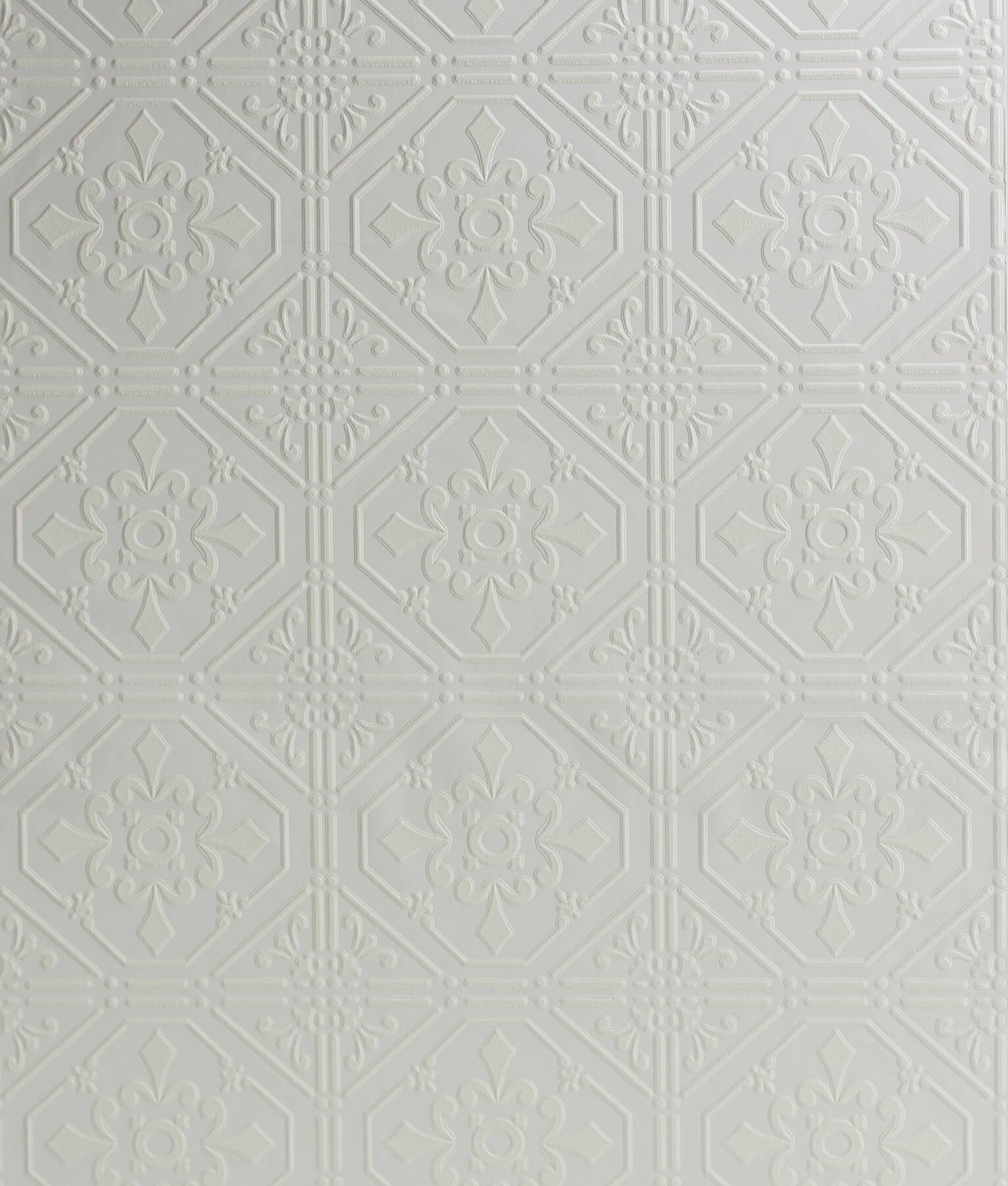 Chesapeake Wildflower Brooklyn Tin Paintable Wallpaper - White