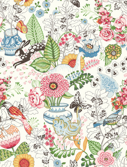 A-Street Prints Whimsy Fauna Wallpaper - Multicolor