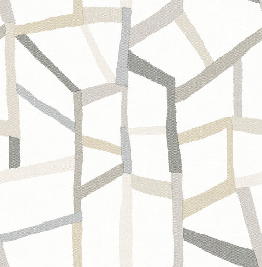 A-Street Prints Whimsy Tate Geometric Wallpaper - Grey