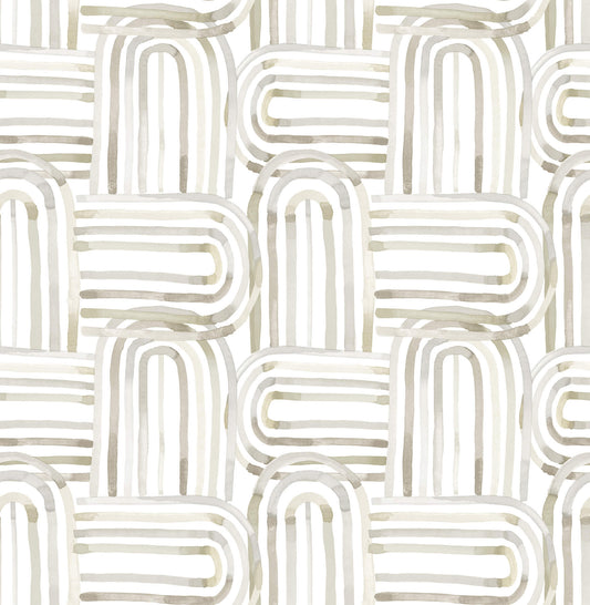 A-Street Prints Whimsy Lolly Wallpaper - Beige