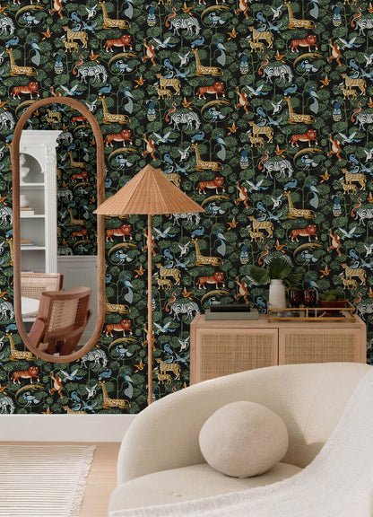 A-Street Prints Whimsy Rigby Jungle Wallpaper - Multicolor