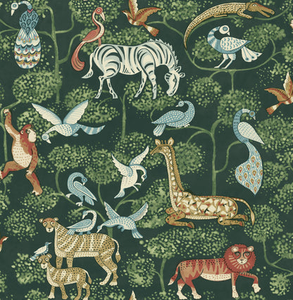 A-Street Prints Whimsy Rigby Jungle Wallpaper - Green