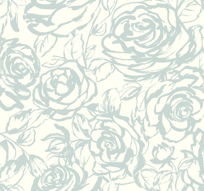 A-Street Prints Whimsy Nelda Wallpaper - Light Blue