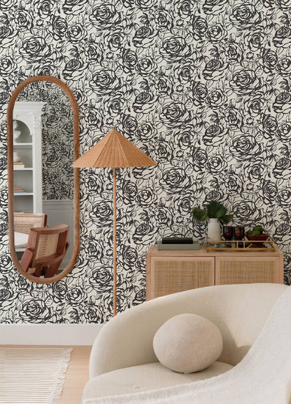 A-Street Prints Whimsy Nelda Wallpaper - Black