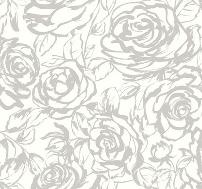 A-Street Prints Whimsy Nelda Wallpaper - Silver