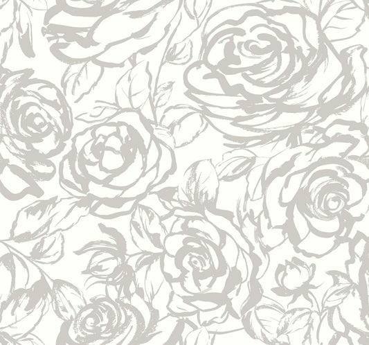 A-Street Prints Whimsy Nelda Wallpaper - Silver