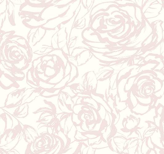 A-Street Prints Whimsy Nelda Wallpaper - Light Pink