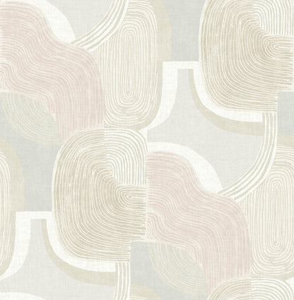 A-Street Prints Solace Hollace Wallpaper - Mauve