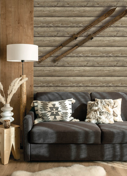 Chesapeake Yellowstone Bunkhouse Wallpaper - Light Brown