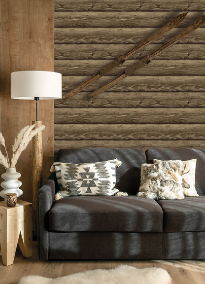 Chesapeake Yellowstone Bunkhouse Wallpaper - Chestnut