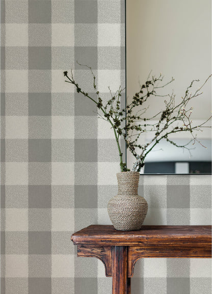 Chesapeake Yellowstone Lumberjack Wallpaper - Grey