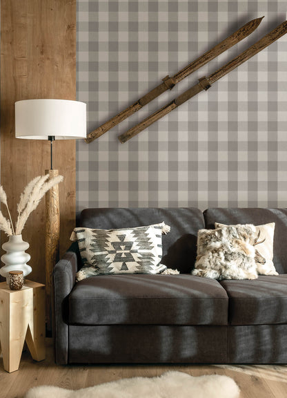 Chesapeake Yellowstone Lumberjack Wallpaper - Grey