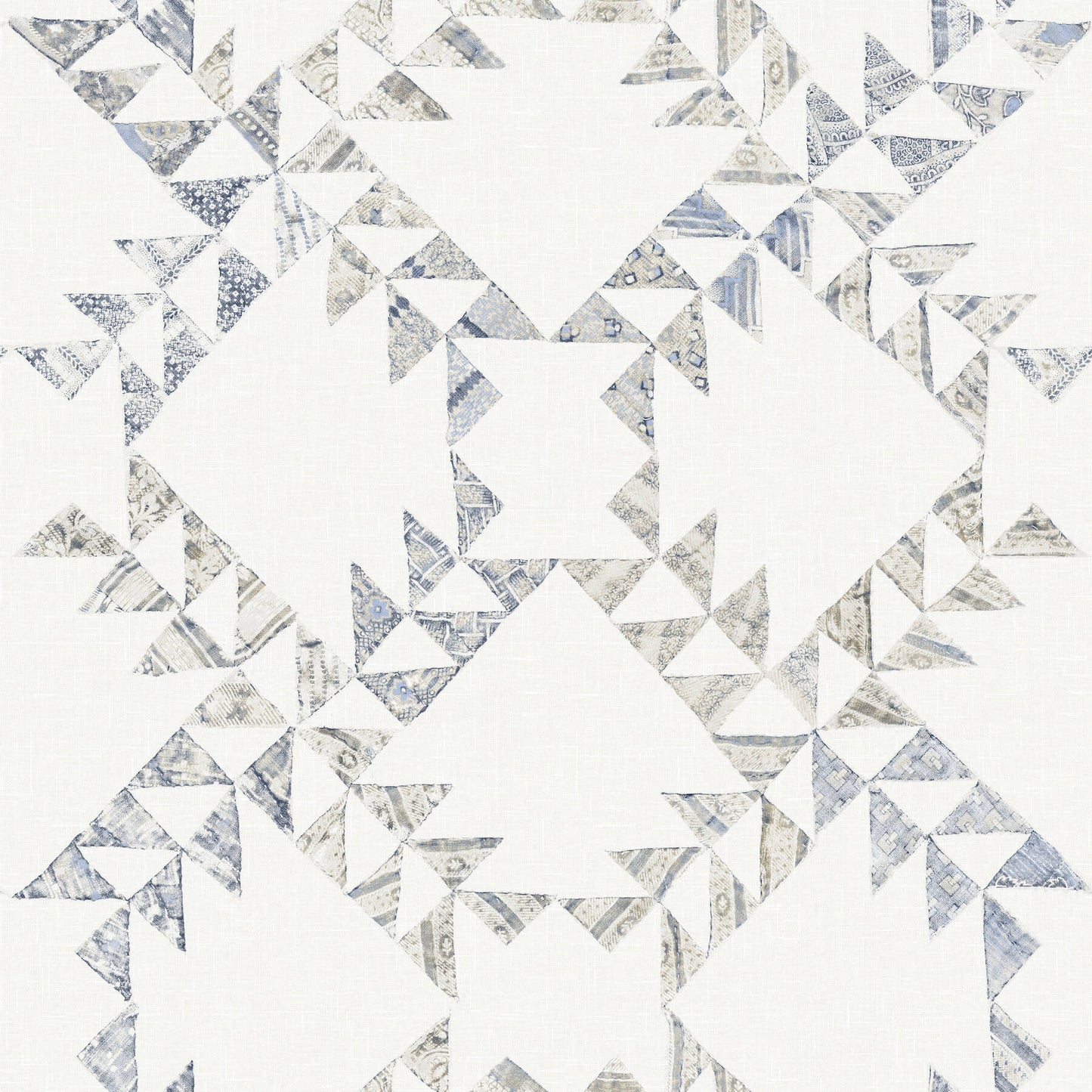 Chesapeake Yellowstone Scrap Quilt Wallpaper - Denim