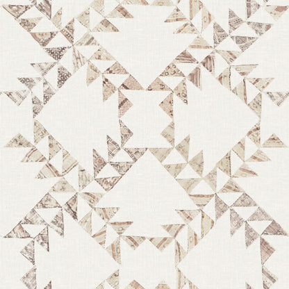 Chesapeake Yellowstone Scrap Quilt Wallpaper - Brown