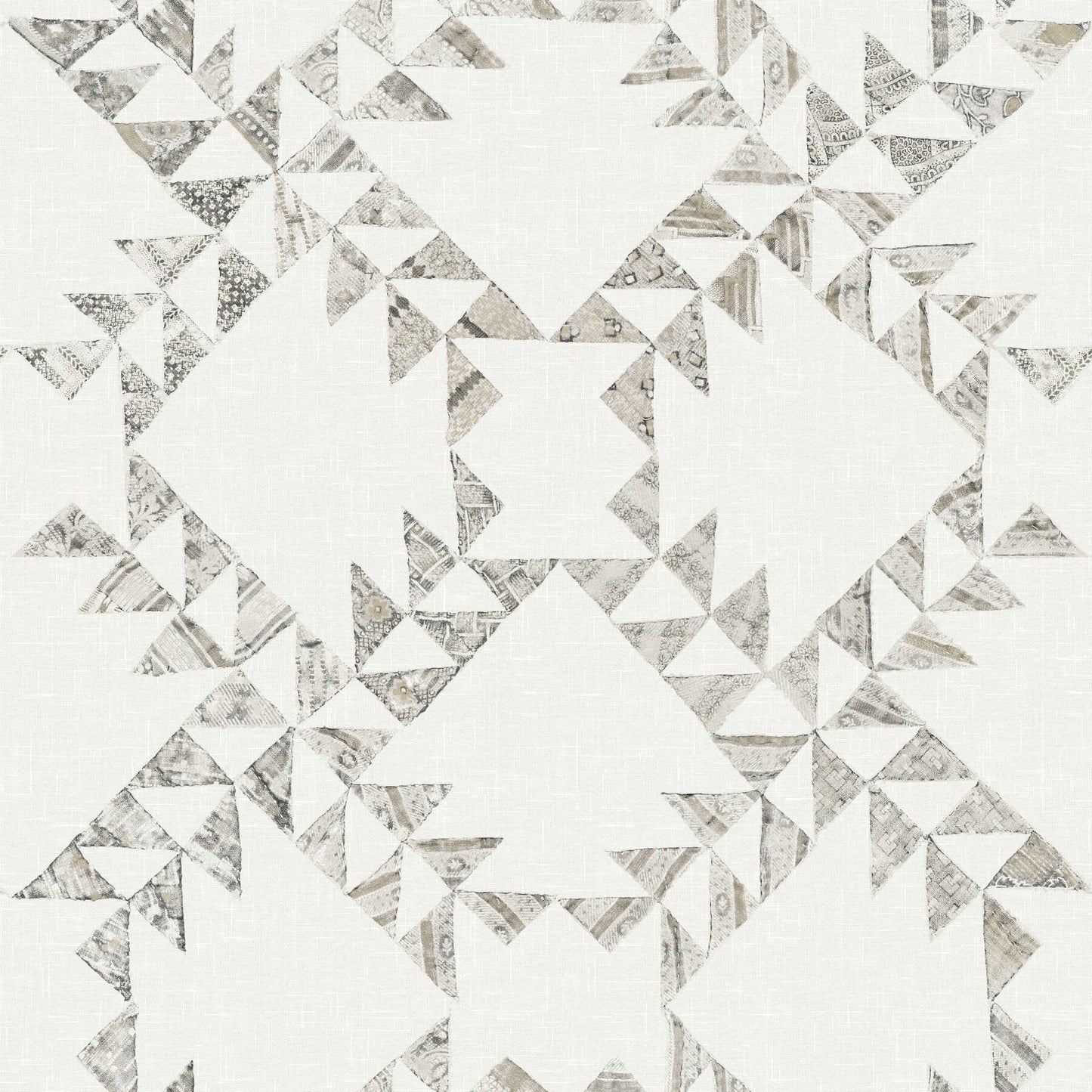 Chesapeake Yellowstone Scrap Quilt Wallpaper - Grey