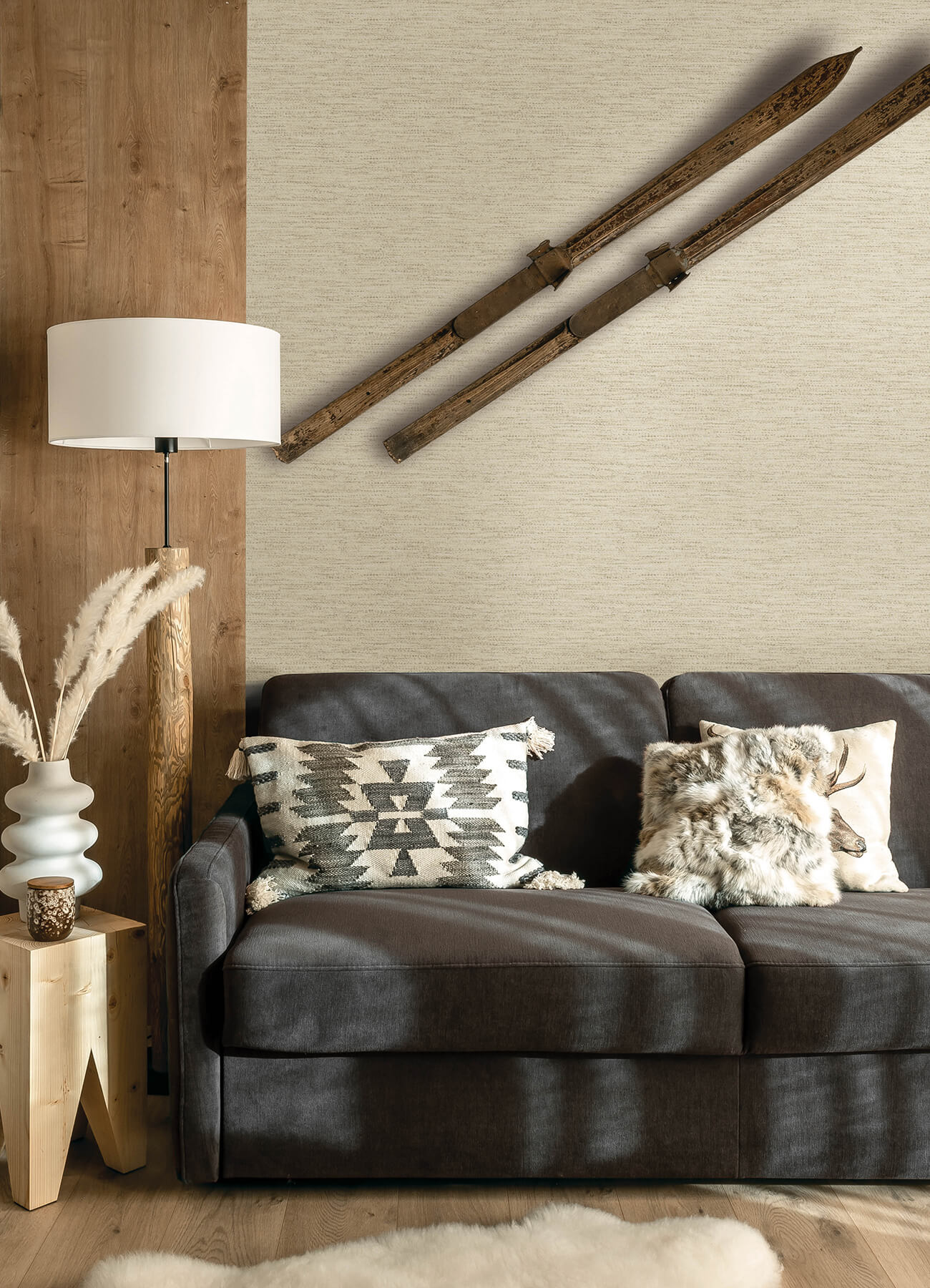 Chesapeake Yellowstone Wool Wallpaper - Beige