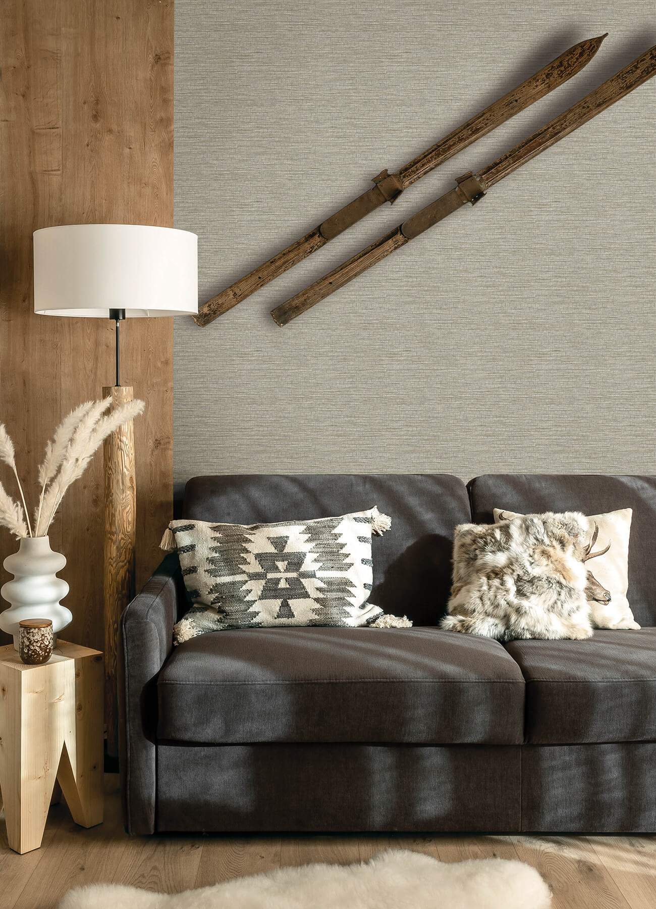 Chesapeake Yellowstone Plaited Grass Wallpaper - Grey